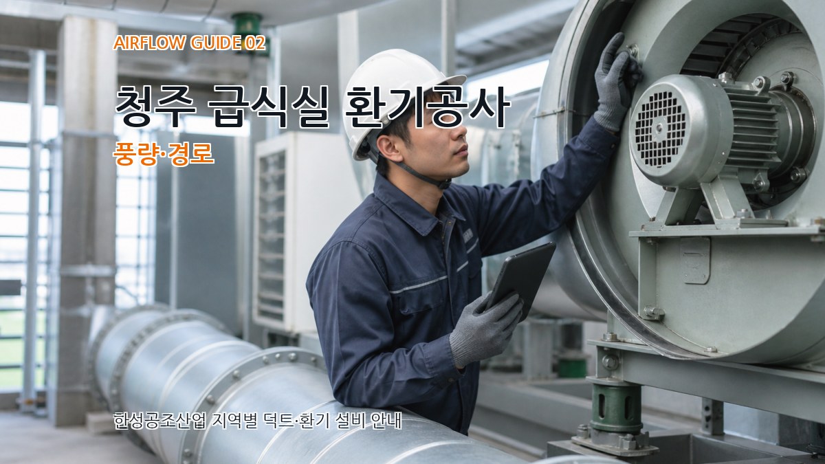 청주 급식실 환기공사 풍량·경로