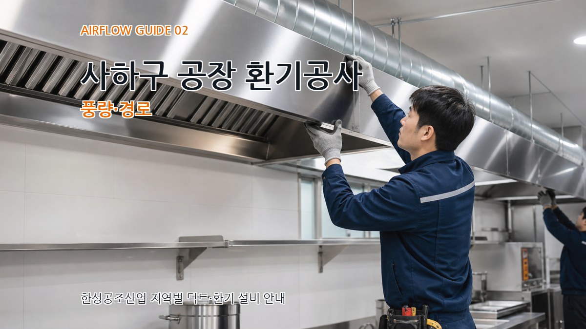 사하구 공장 환기공사 풍량·경로