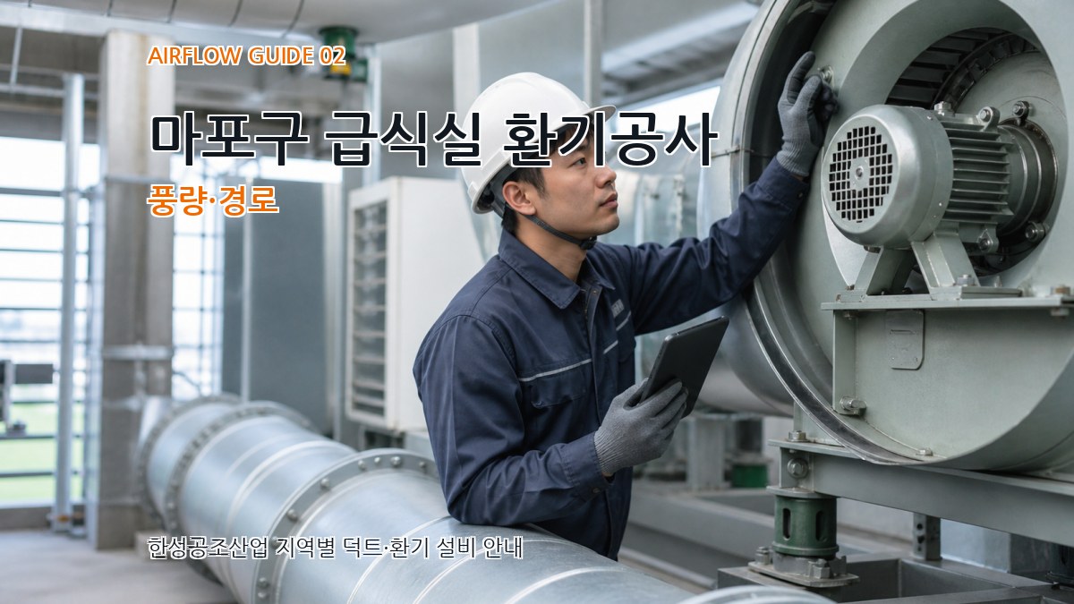 마포구 급식실 환기공사 풍량·경로