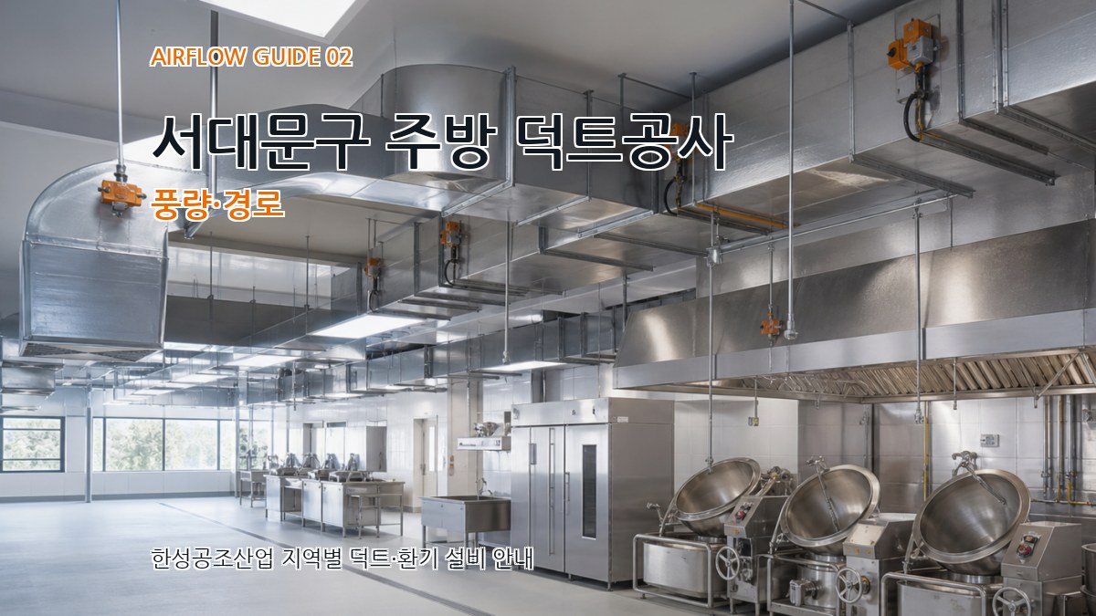 서대문구 주방 덕트공사 풍량·경로