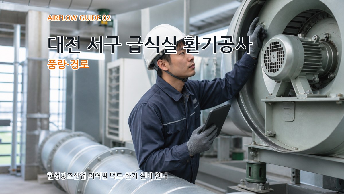 대전 서구 급식실 환기공사 풍량·경로