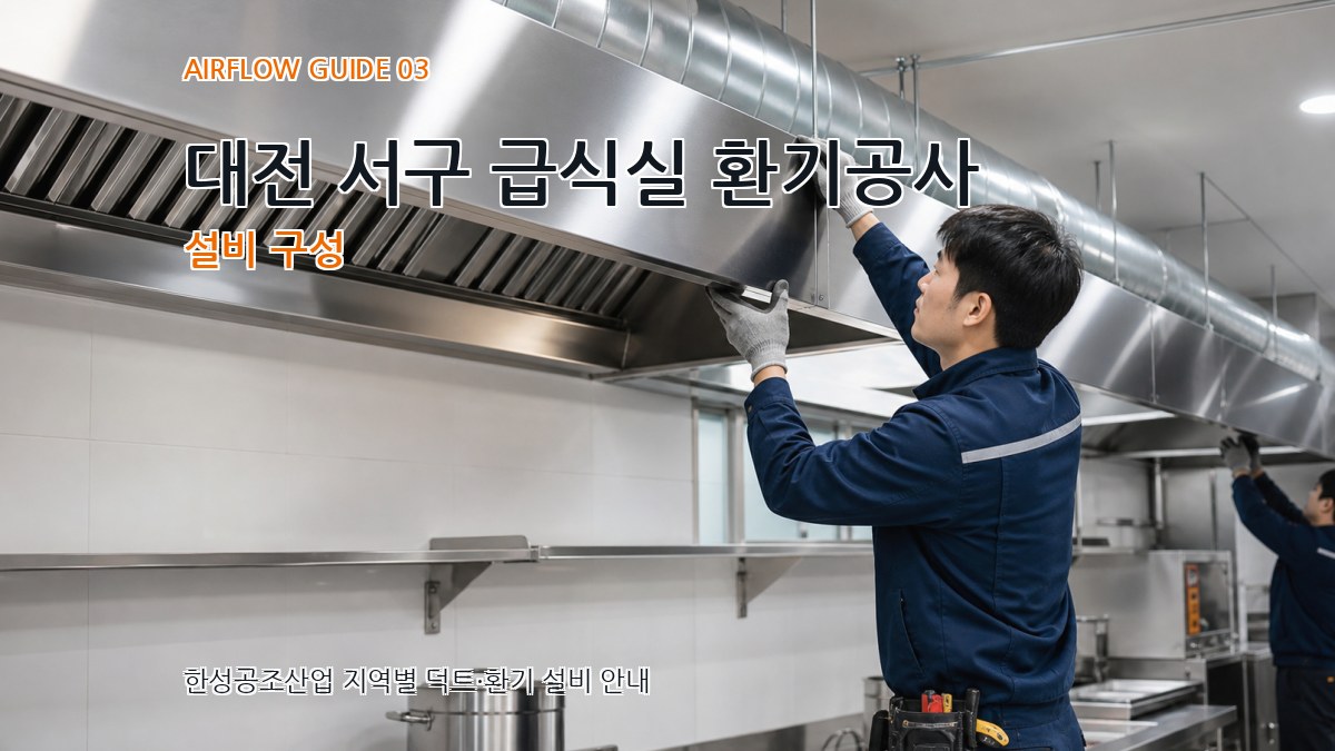 대전 서구 급식실 환기공사 설비 구성