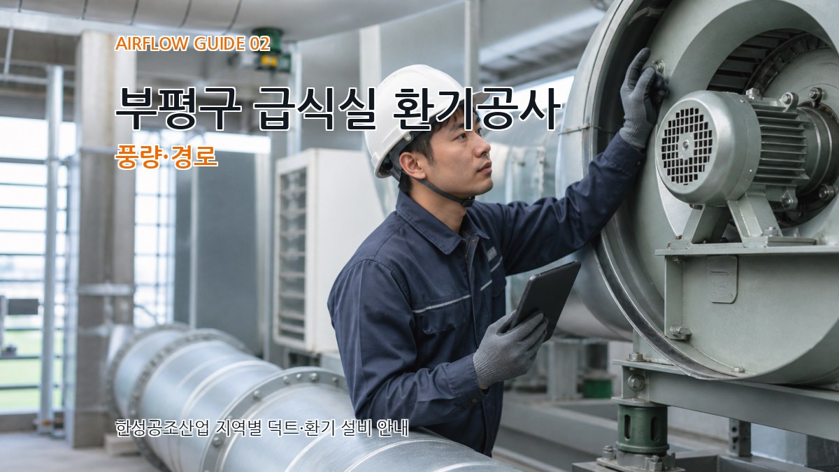 부평구 급식실 환기공사 풍량·경로