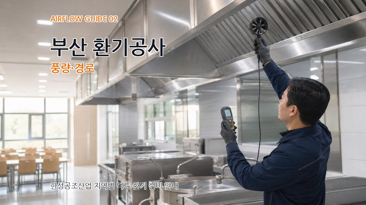 부산 환기공사 풍량·경로