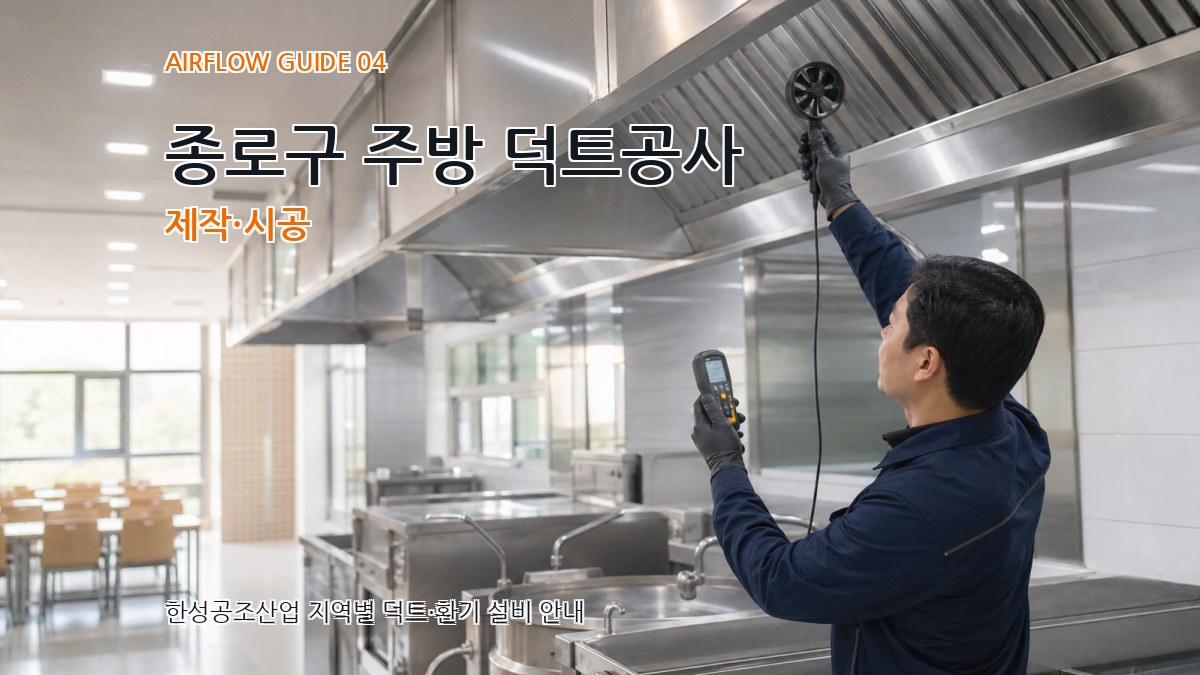 종로구 주방 덕트공사 제작·시공