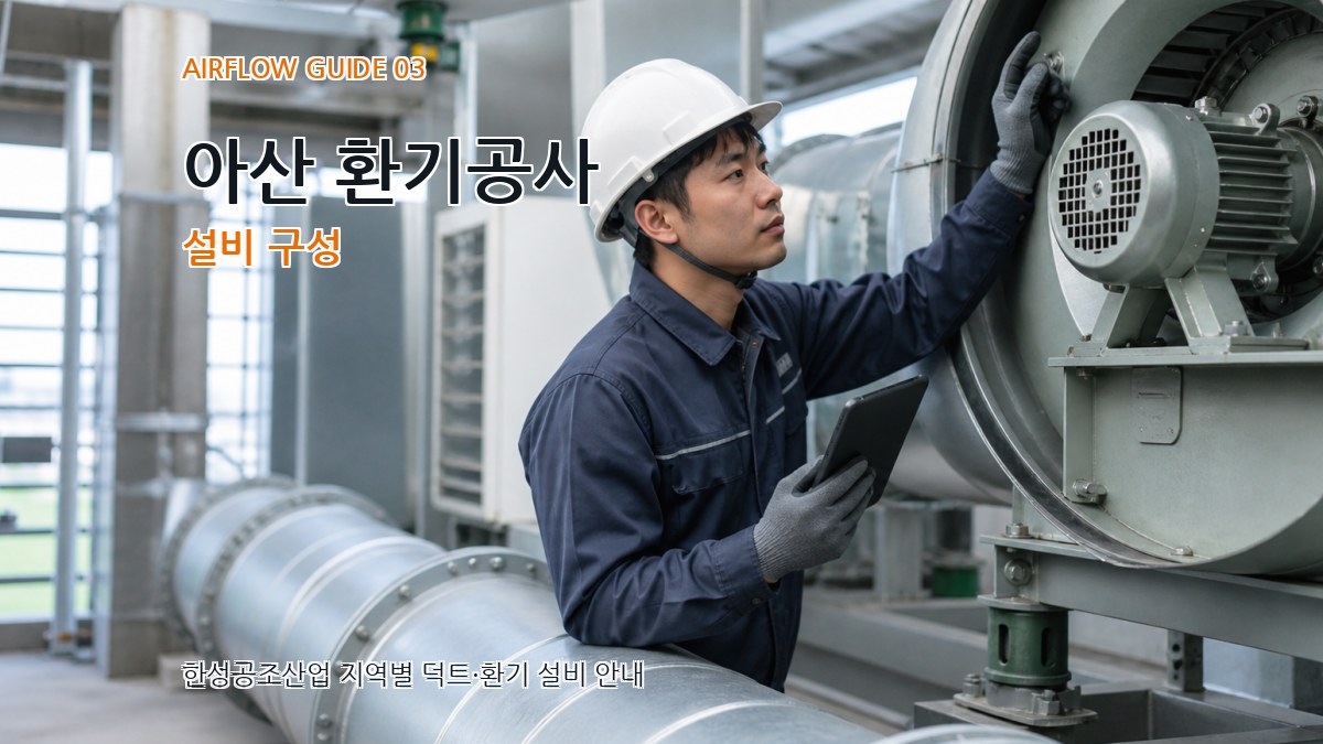 아산 환기공사 설비 구성