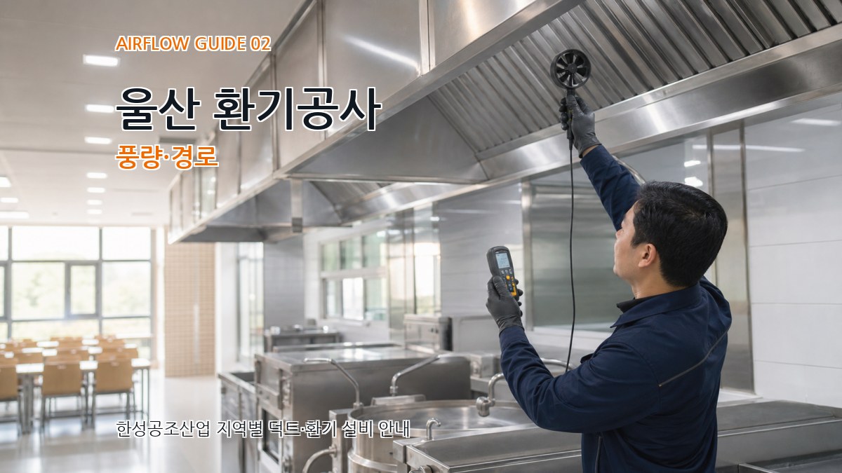 울산 환기공사 풍량·경로