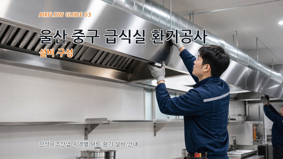 울산 중구 급식실 환기공사 설비 구성