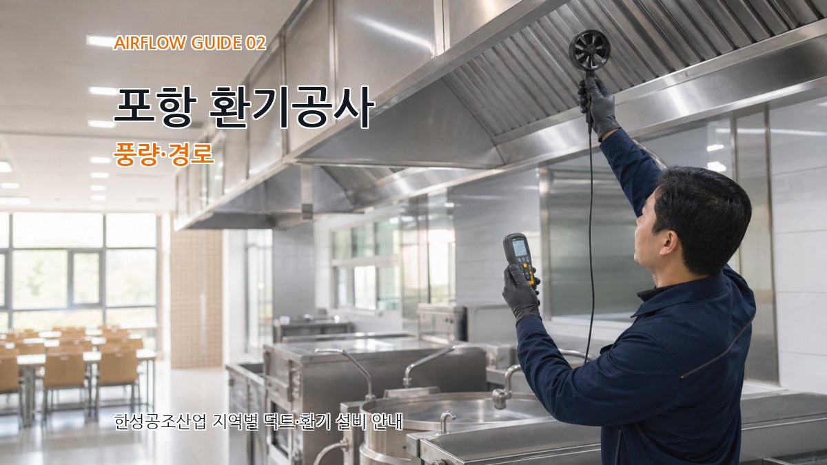 포항 환기공사 풍량·경로