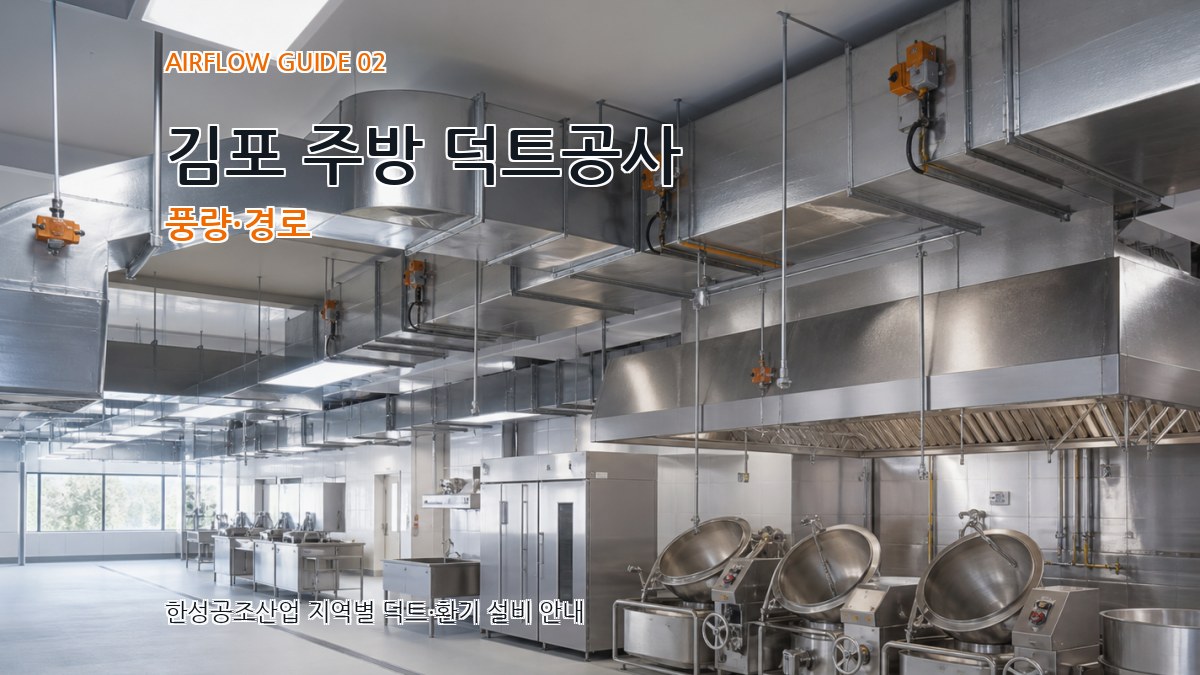 김포 주방 덕트공사 풍량·경로