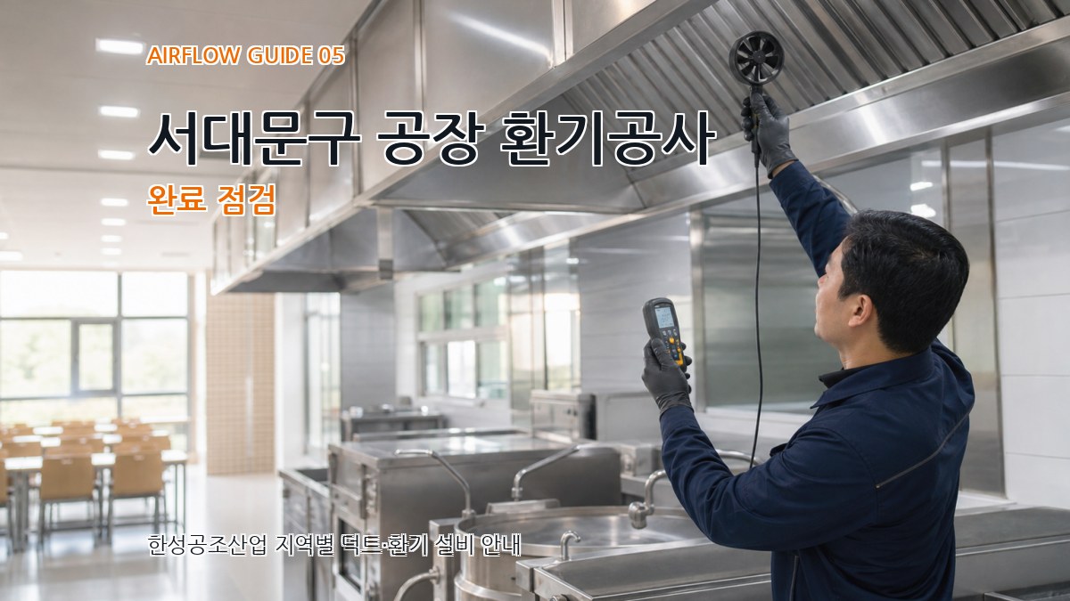 서대문구 공장 환기공사 완료 점검