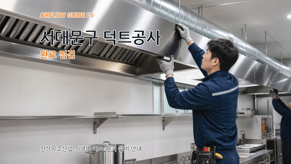 서대문구 덕트공사 완료 점검