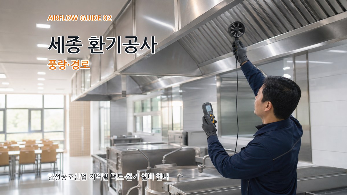 세종 환기공사 풍량·경로