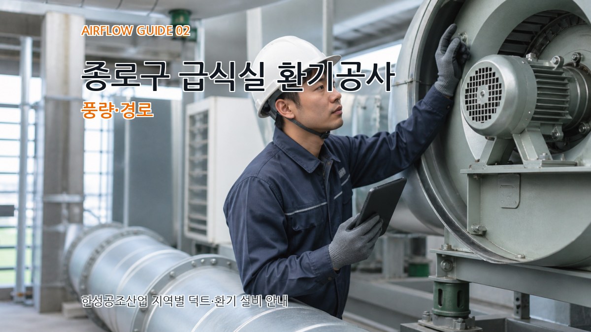 종로구 급식실 환기공사 풍량·경로