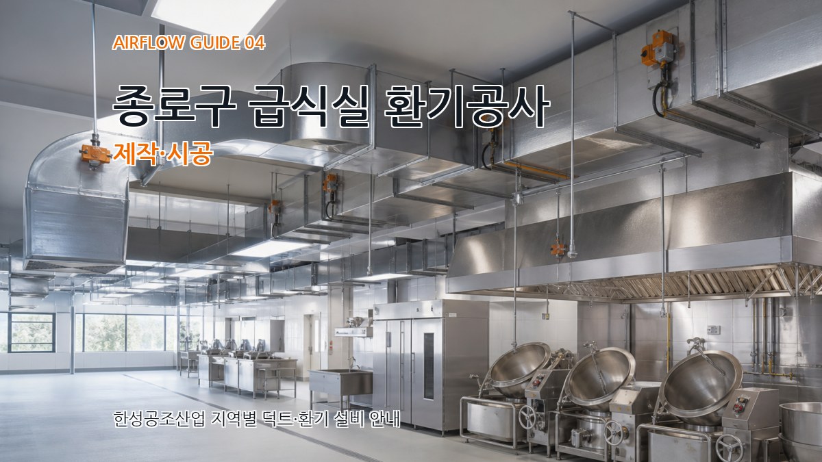 종로구 급식실 환기공사 제작·시공
