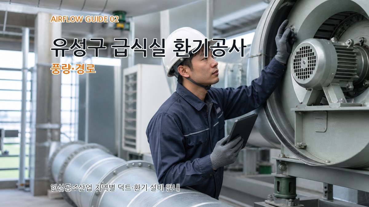 유성구 급식실 환기공사 풍량·경로