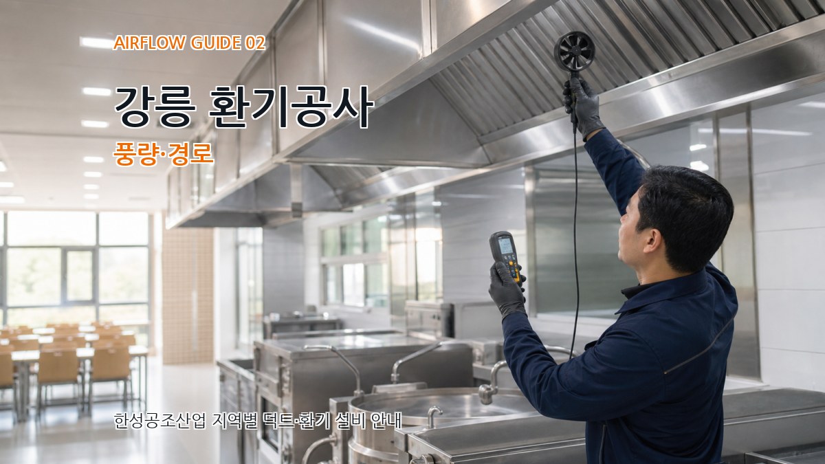 강릉 환기공사 풍량·경로