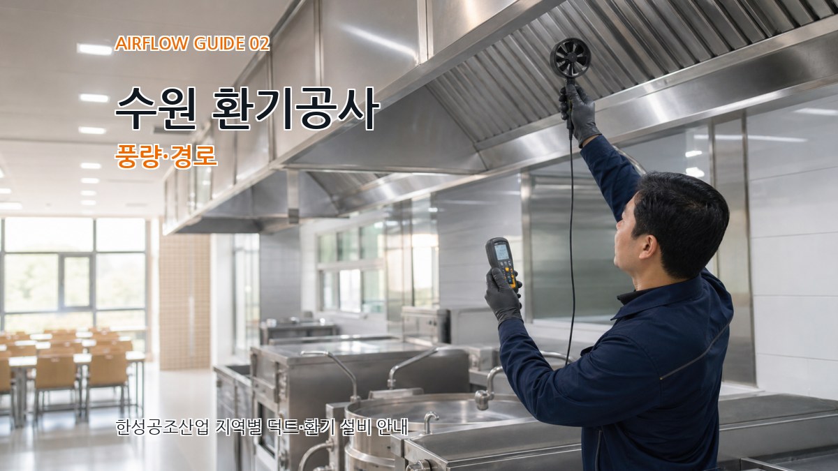 수원 환기공사 풍량·경로