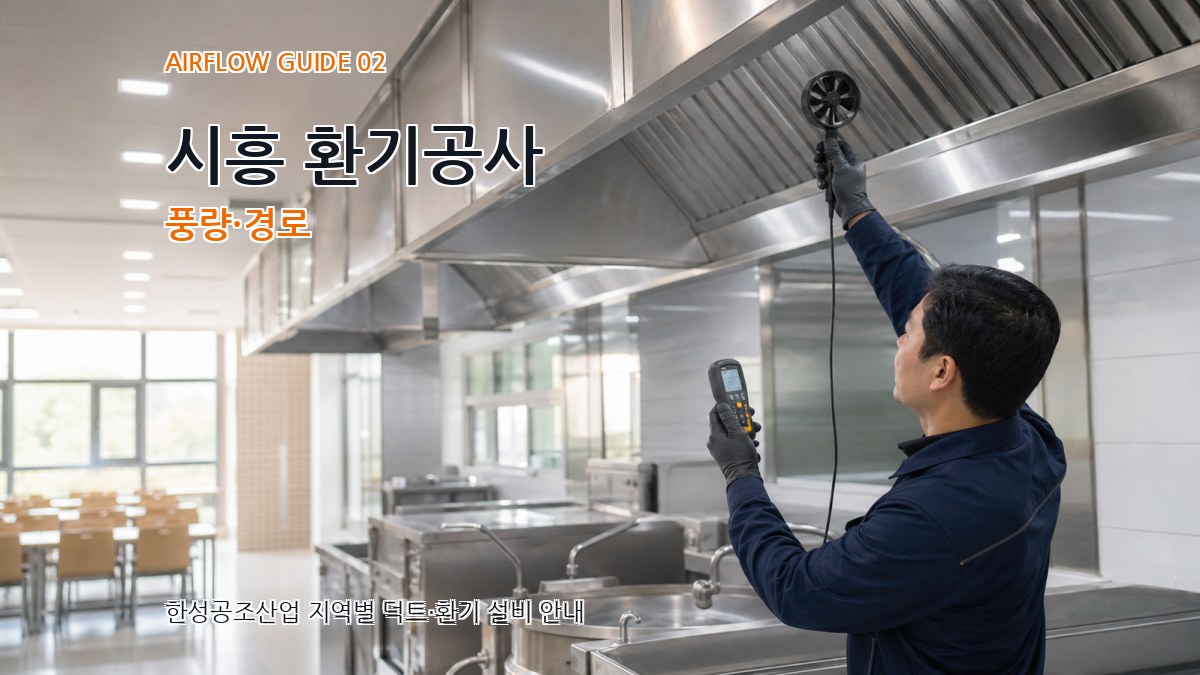 시흥 환기공사 풍량·경로