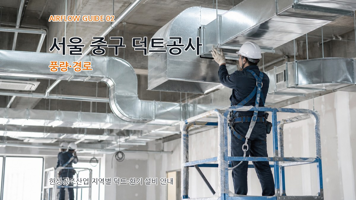 서울 중구 덕트공사 풍량·경로