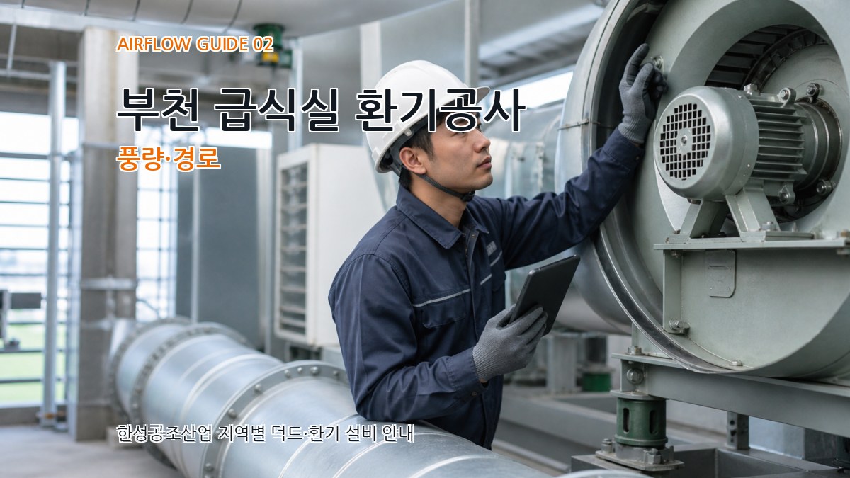 부천 급식실 환기공사 풍량·경로