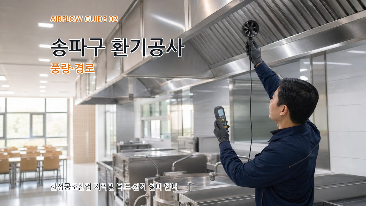송파구 환기공사 풍량·경로
