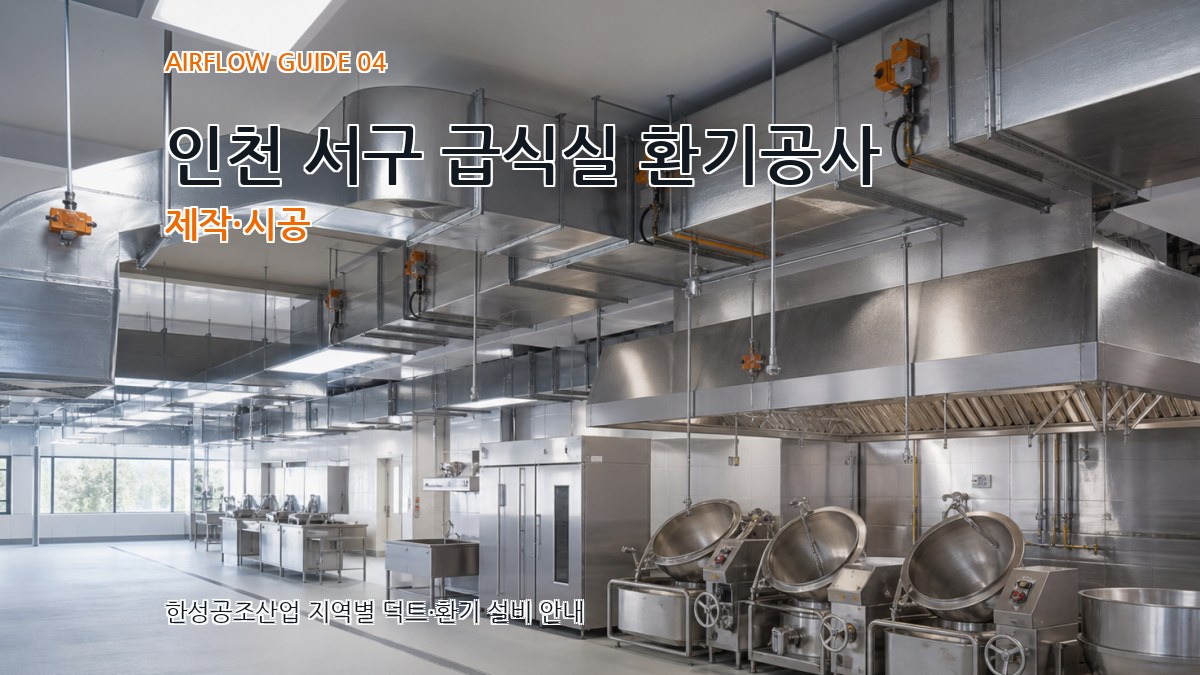 인천 서구 급식실 환기공사 제작·시공
