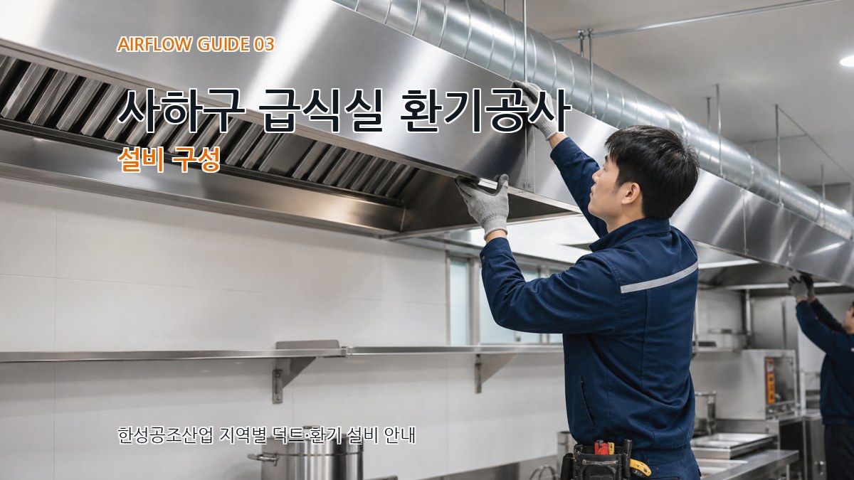 사하구 급식실 환기공사 설비 구성