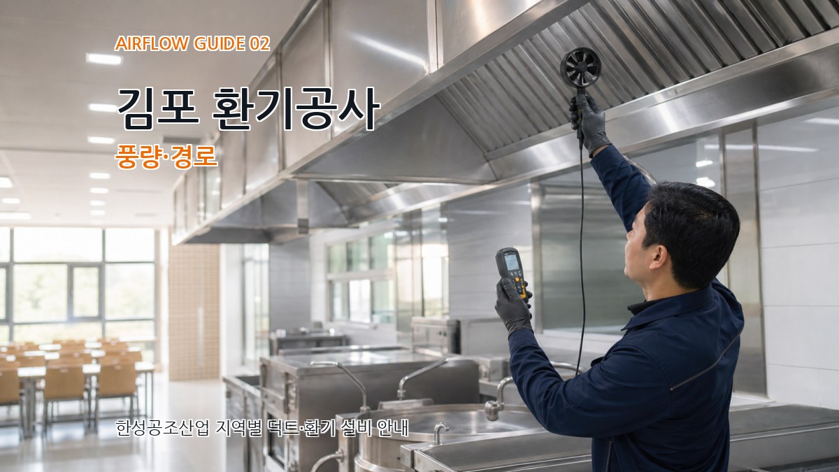 김포 환기공사 풍량·경로