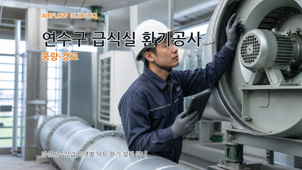 연수구 급식실 환기공사 풍량·경로