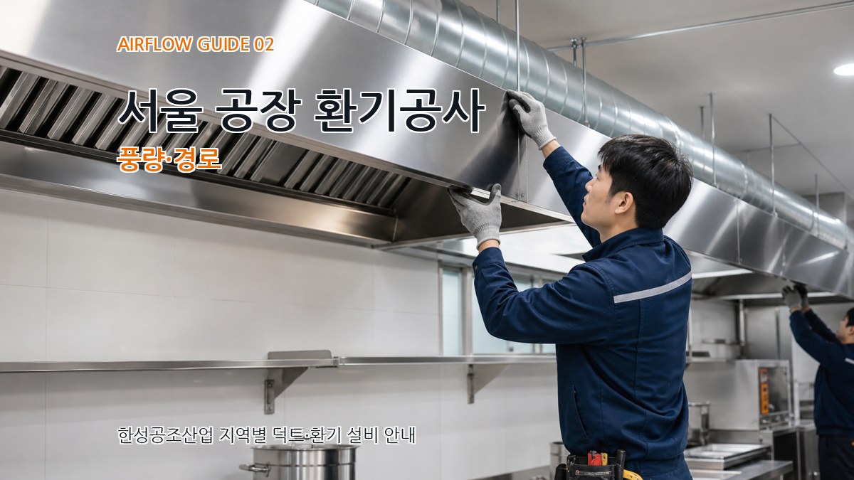서울 공장 환기공사 풍량·경로