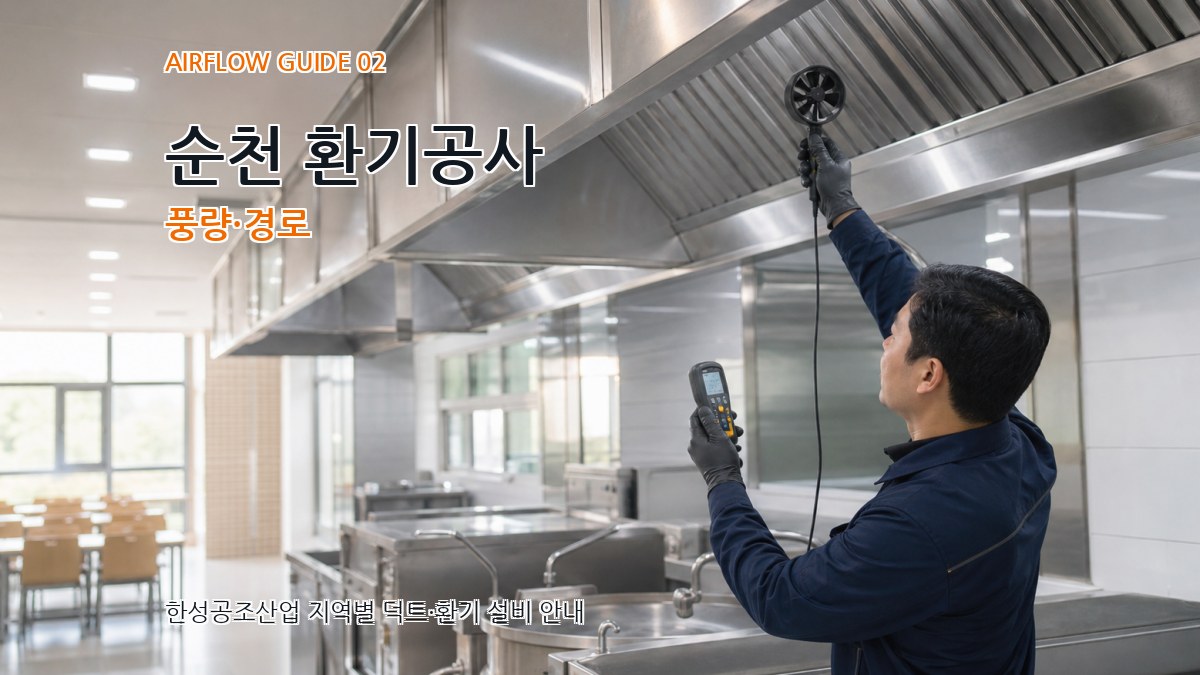 순천 환기공사 풍량·경로