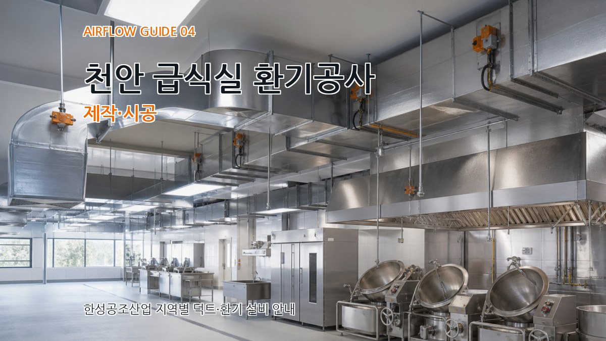 천안 급식실 환기공사 제작·시공