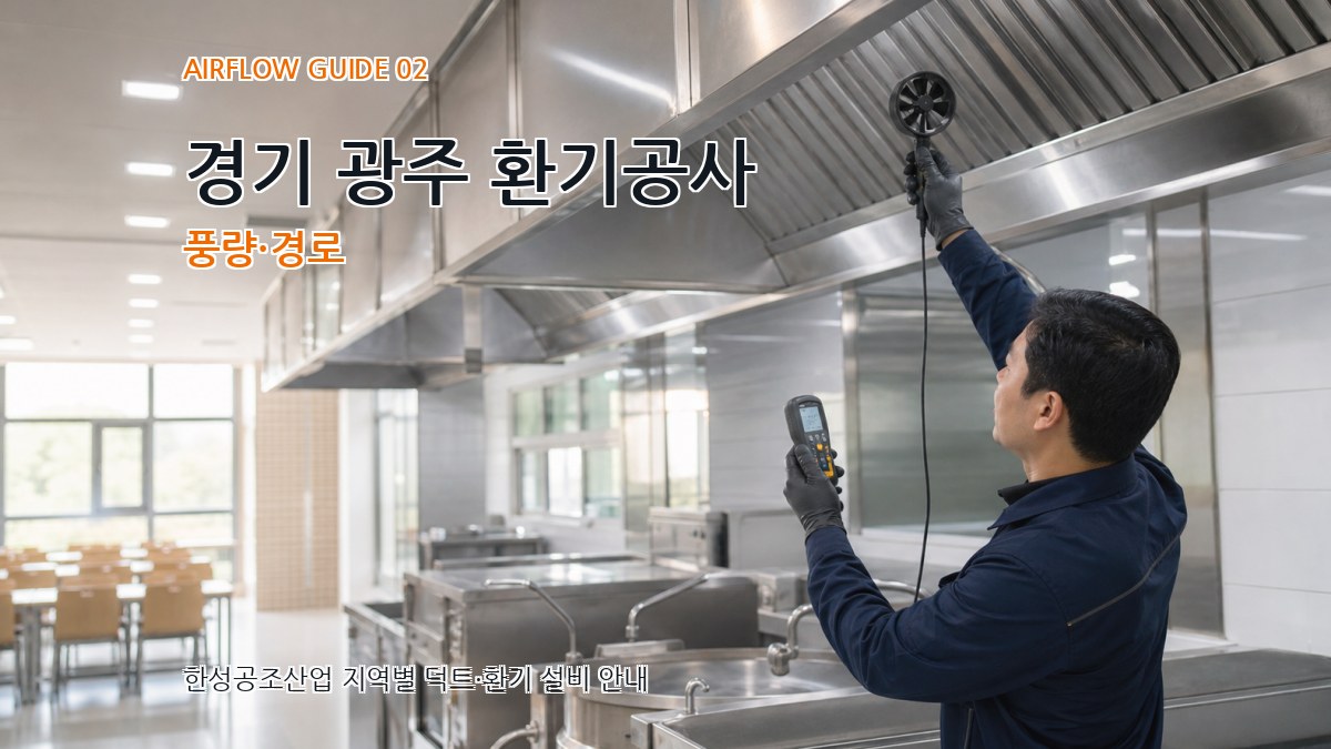 경기 광주 환기공사 풍량·경로