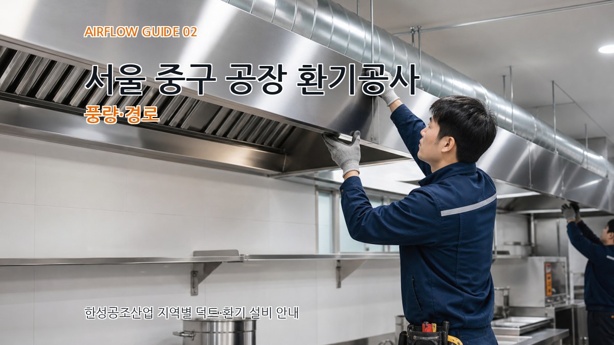 서울 중구 공장 환기공사 풍량·경로