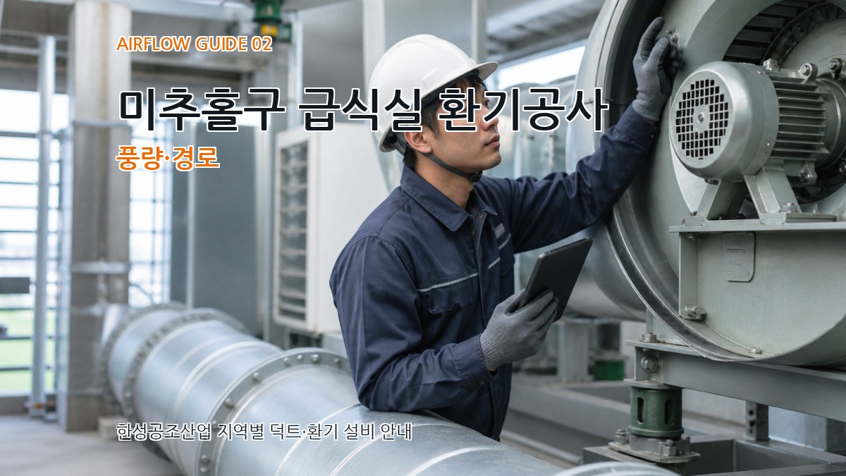 미추홀구 급식실 환기공사 풍량·경로