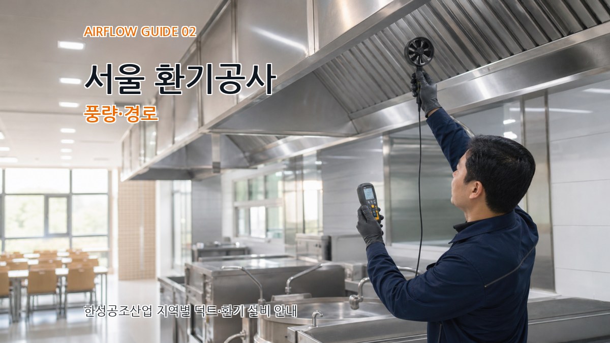 서울 환기공사 풍량·경로