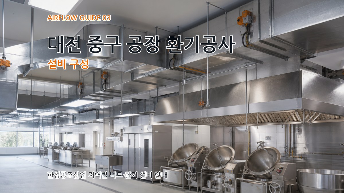 대전 중구 공장 환기공사 설비 구성