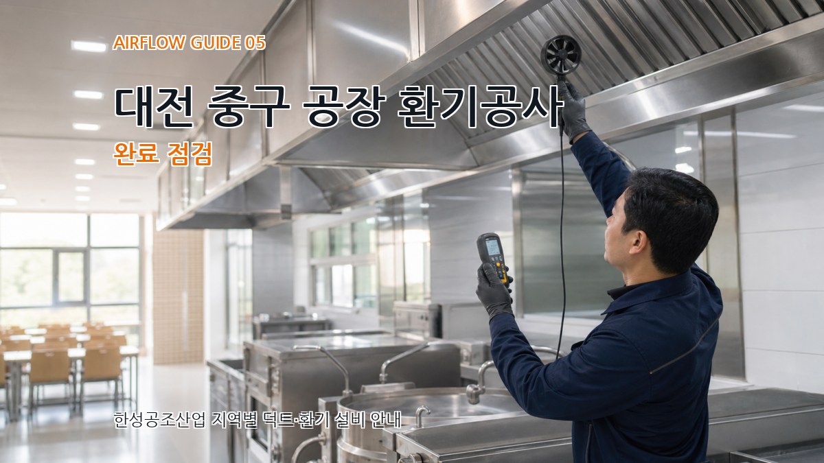 대전 중구 공장 환기공사 완료 점검