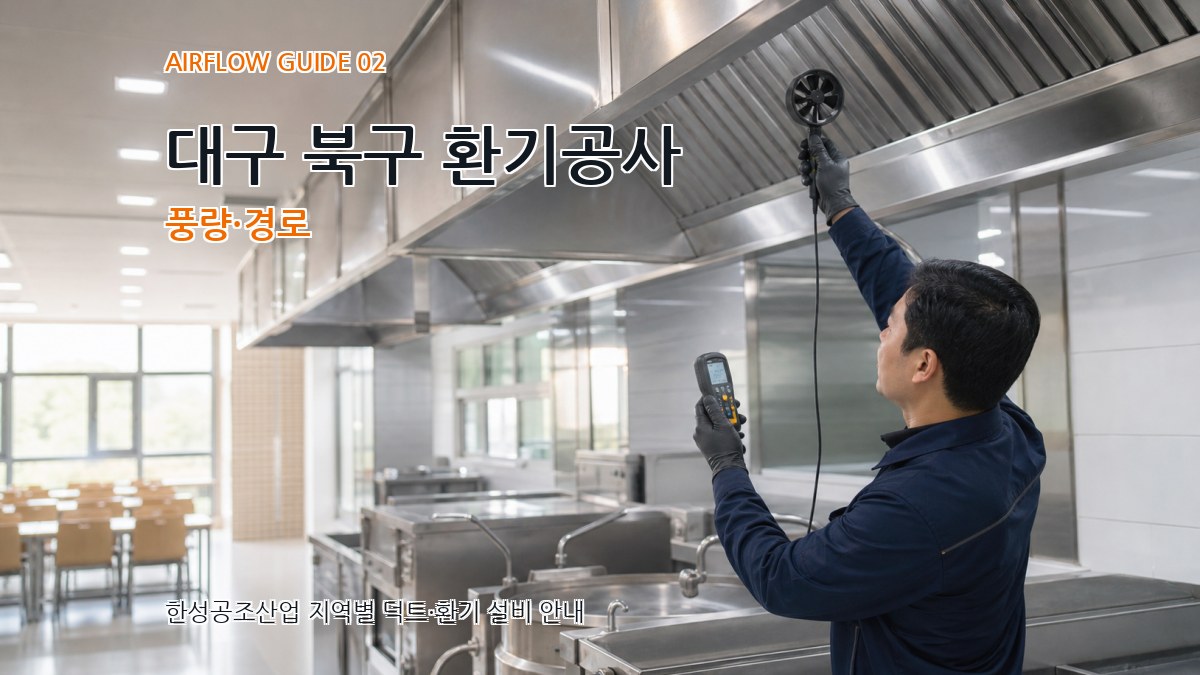 대구 북구 환기공사 풍량·경로