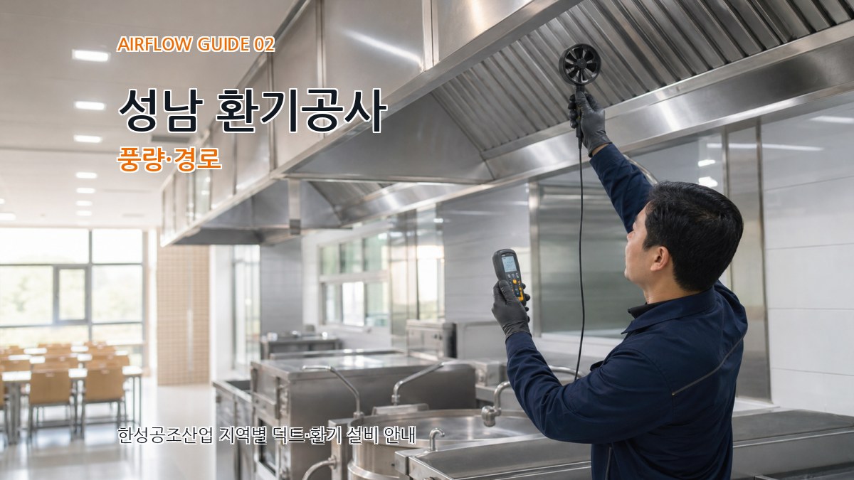 성남 환기공사 풍량·경로