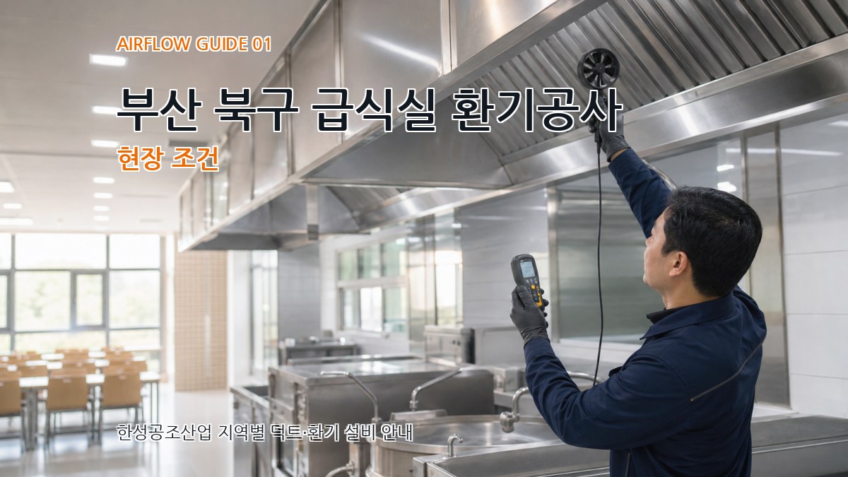 부산 북구 급식실 환기공사