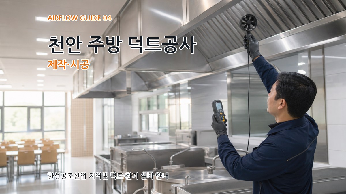 천안 주방 덕트공사 제작·시공