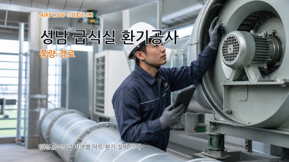 성남 급식실 환기공사 풍량·경로