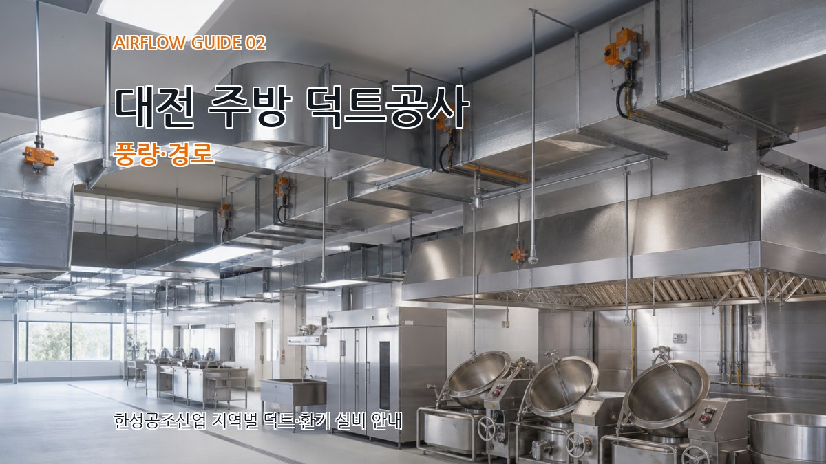 대전 주방 덕트공사 풍량·경로