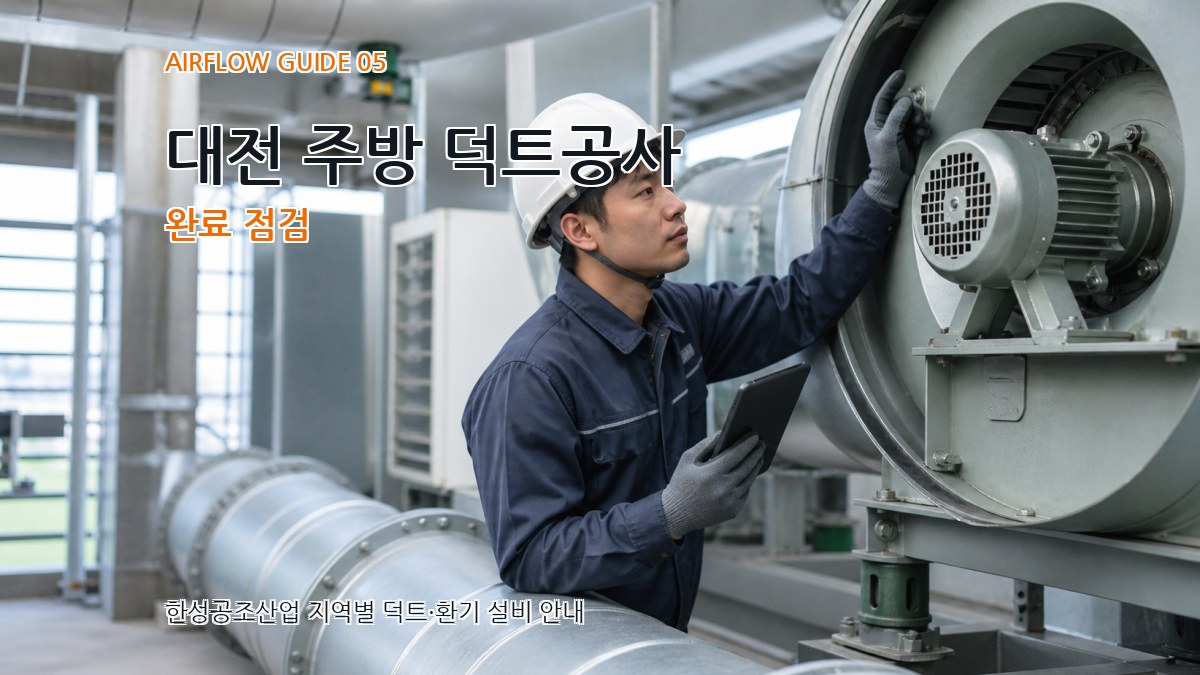 대전 주방 덕트공사 완료 점검