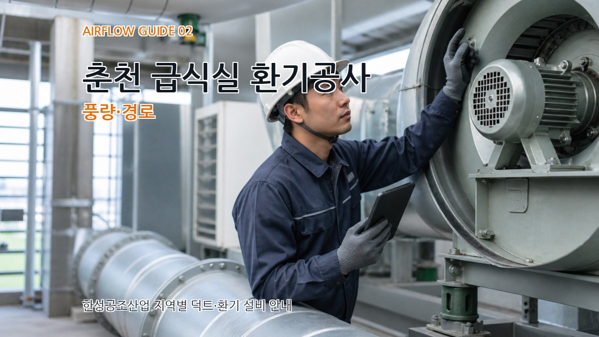 춘천 급식실 환기공사 풍량·경로