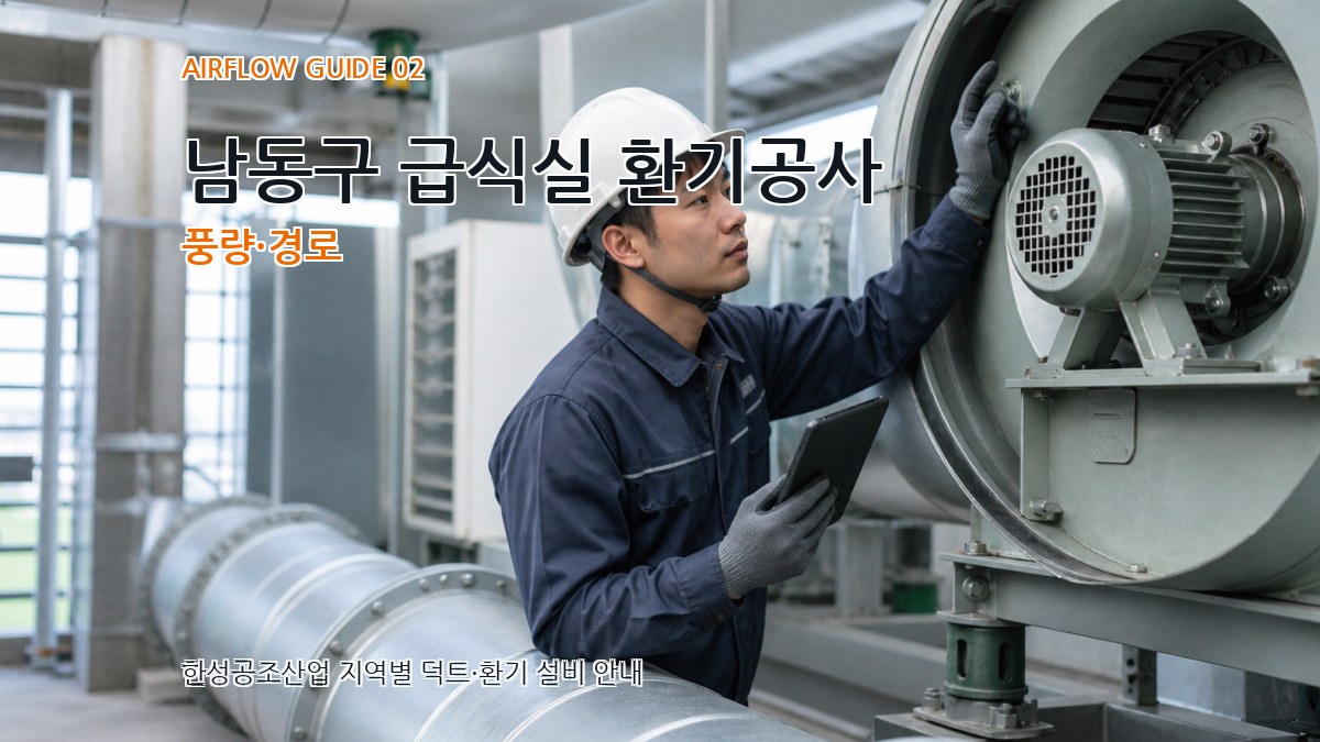 남동구 급식실 환기공사 풍량·경로