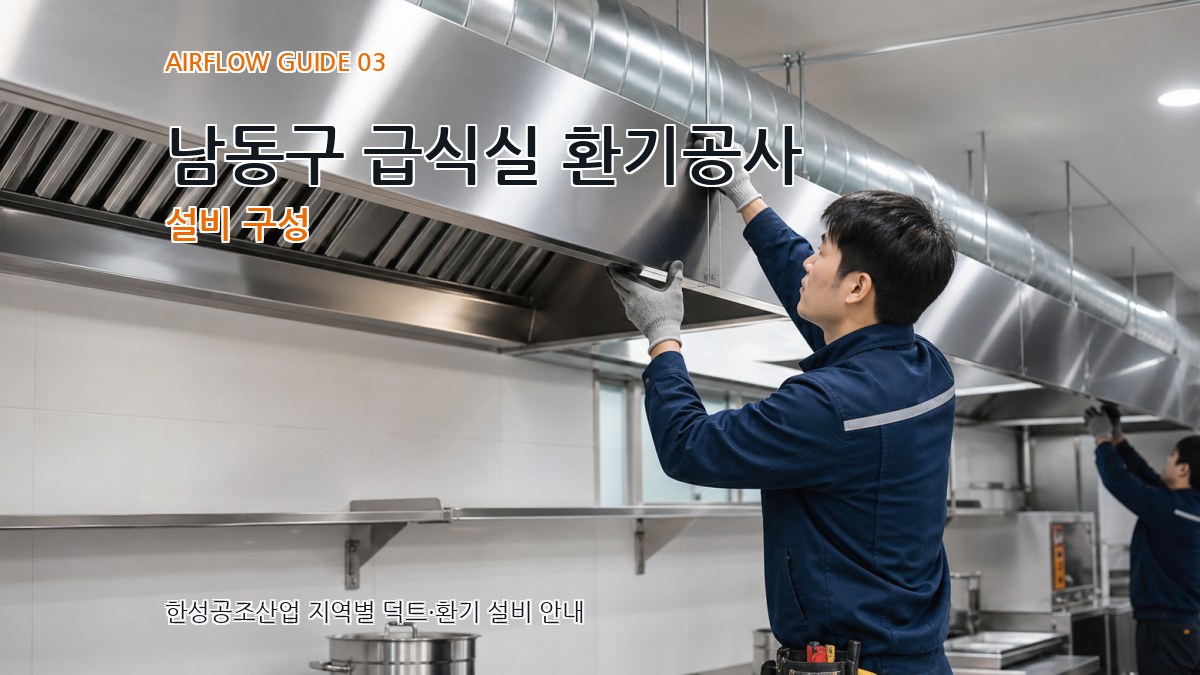 남동구 급식실 환기공사 설비 구성