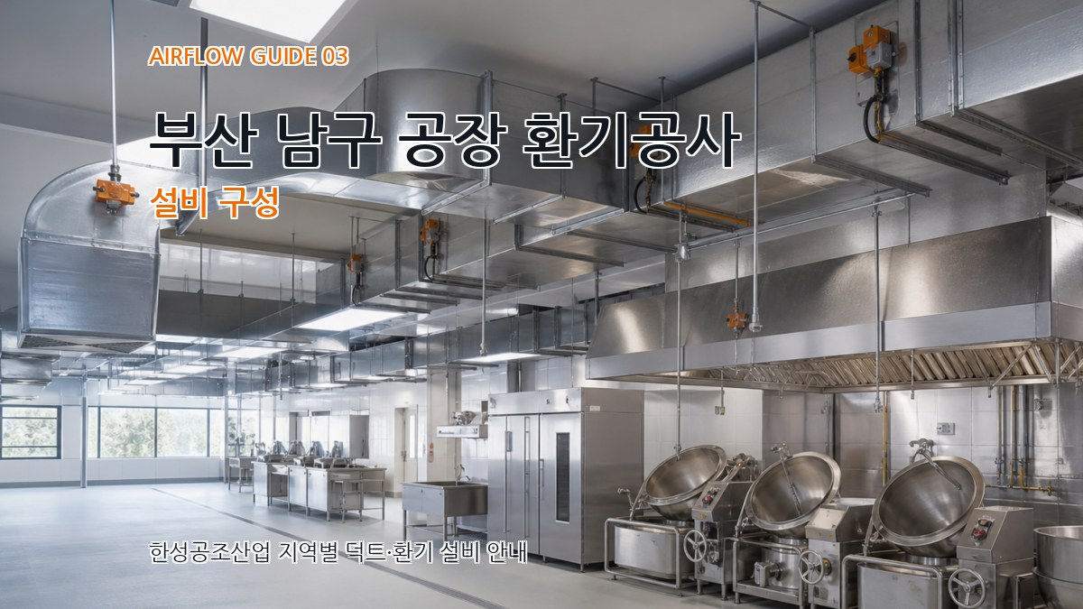 부산 남구 공장 환기공사 설비 구성
